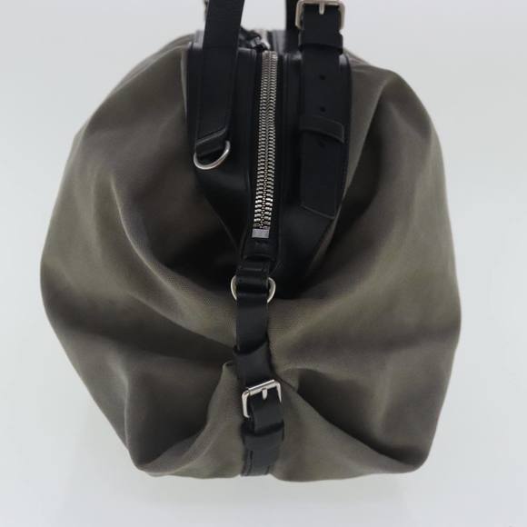 SAINT LAURENT Shoulder Bag Canvas Leather Gray Black Silver Auth bs19151 - Picture 4 of 16